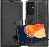 Cadorabo Hoesje geschikt voor OnePlus 9 PRO in PHANTOM ZWART - Beschermhoes met magnetische sluiting, standfunctie en kaartvakje Book Case Cover Etui