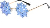 IJs zonnebril blauw - festival bril / hippie bril / techno bril / Rave bril / winter / kerst / kerstbril / carnaval bril / accessoires / feest bril / gekke bril / verkleed bril