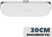EcoRain© Regendouchekop Mark XL 30 cm - Waterbesparend - Hoofddouche - Rechthoek - Chroom