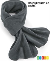 *** Warme fleece winter sjaal donkergrijs voor volwassenen - Gemaakt van 100% polyester - van Heble® ***