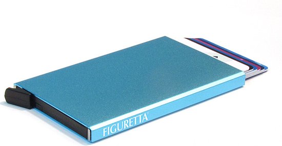 Figuretta ® RFID Creditcardhouder - 6 pasjes - Aluminium - Pasjeshouder - Kaarthouder - Lichtblauw