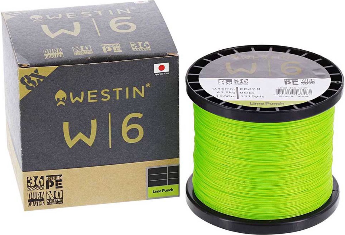 Westin W6 300 M Gevlochten Vislijn Groen 0.335 mm