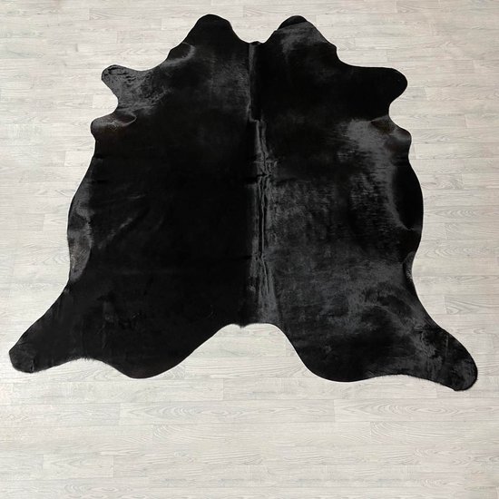 Lederstore Koeienhuid zwart 230x225cm XL