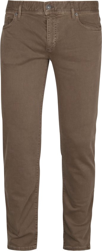 Alberto - Pipe Broek Bruin - Heren - Maat W 36 - L 34 - Regular-fit