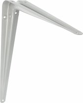 AMIG Plankdrager/planksteun van metaal - gelakt zilver - H350 x B300 mm