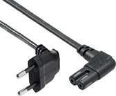 Câble d'alimentation Transmedia avec fiche coudée C7 et fiche coudée - 2x 0,75 mm / noir - 5 mètres