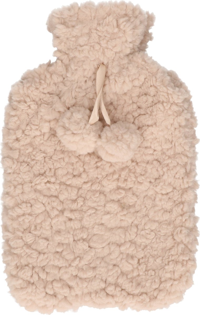 Goedkoopste DID Warmwaterkruik - met zachte pluche hoes - beige - 2L - kruik