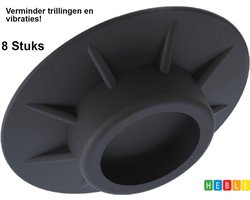 *** Trillingsdempers wasmachine – Set van 8 stuks – Extra dik - Voetjes wasmachine & droger - Wasmachine demper – Anti trillings / vibratie dempers pads – Antislip rubber – Trillingsmat – Antislipmat - Schokdempers wasmachine - van Heble® ***