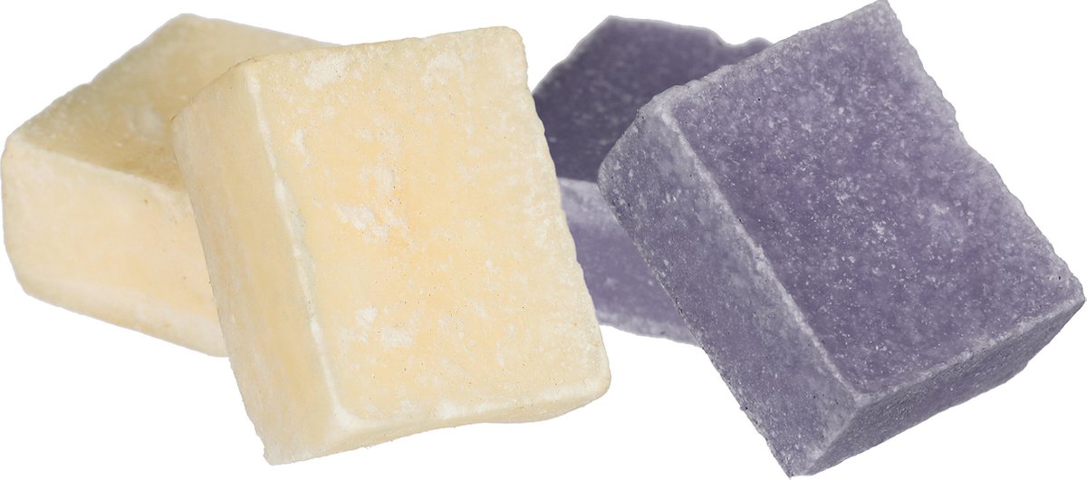 Ideas4seasons Amberblokjes/geurblokjes - lavendel en cashmere - 6x stuks - huisparfum