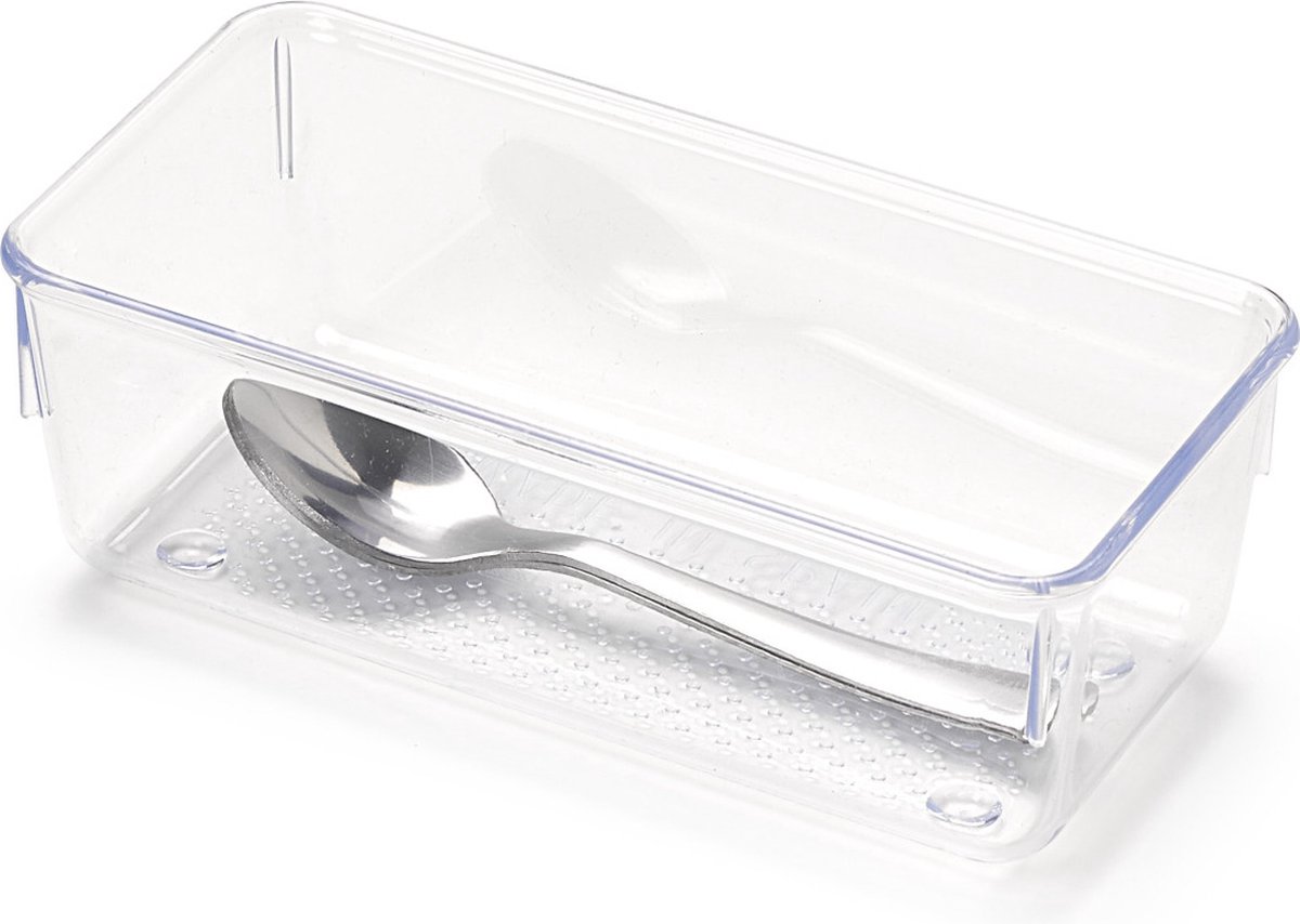PLASTICFORTE Lade organizer Skuff transparant kunststof 15 x 7 5 x 5 cm modulair ladeverdeler