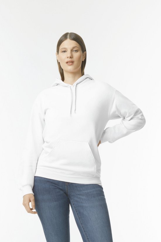 Gildan Sweater met capuchon Midweight Softstyle GISF500 - White - S