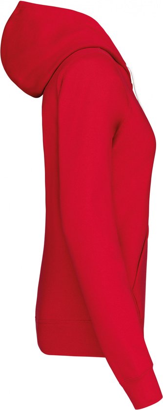 Sweatshirt Dames L Kariban Lange mouw Red / White 80% Katoen, 20% Polyester