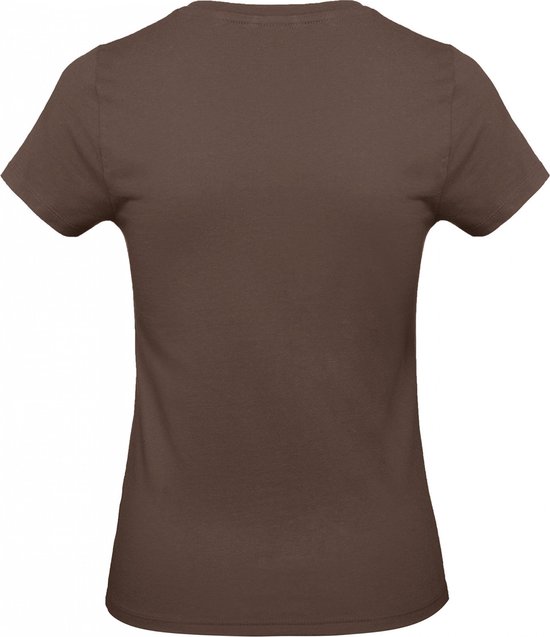 T-shirt Femme M B&C Col rond Manche courte Marron 100% Katoen