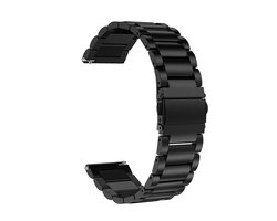 Bracelet de montre Oyster Noir 22 mm universel - Attache bracelet 22 mm - Bracelet de montre acier inoxydable 316l | convient également aux montres intelligentes suivantes Samsung S3 GT, Huawei Wami 2 ticwatch1 Amazfit 1/2, Honor Dream