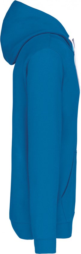 Sweatshirt Heren Kariban Lange mouw Tropical Blue / White 80% Katoen, 20% Polyester