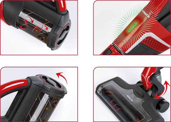 Klein Toys Miele Triflex stofzuiger - incl. roterende en verwijderbare vloer zuigmond - rood - Klein