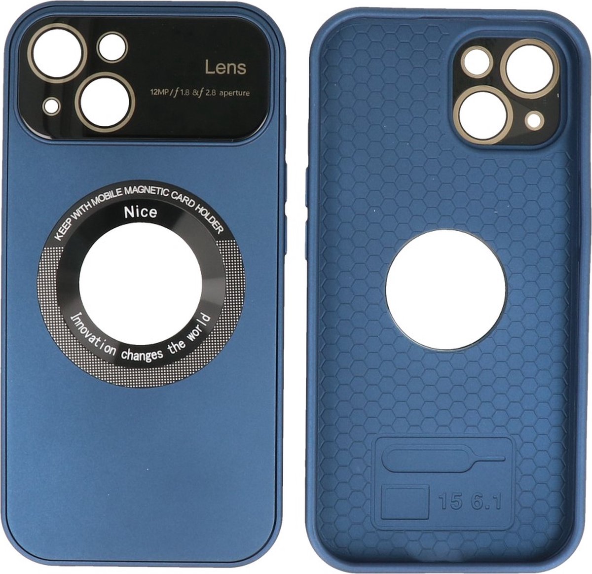 iPhone 15 Hoesje - Prime Magsafe Case met Camera Beschermer - Navy
