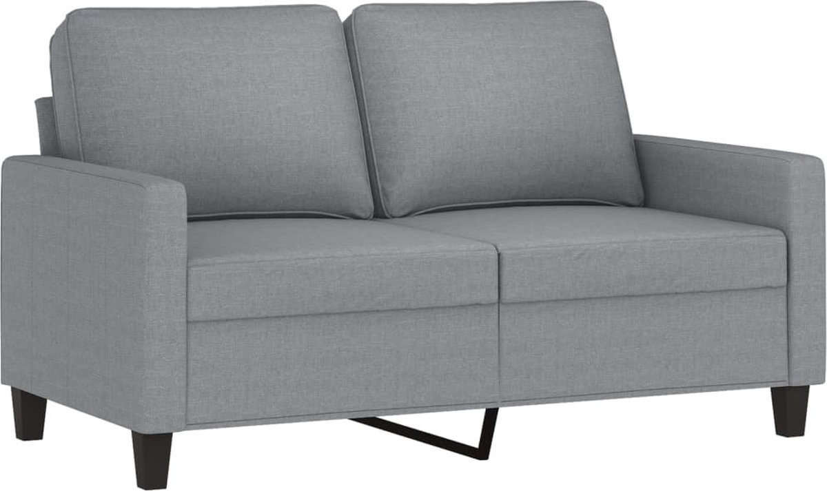 vidaXL Tweezitsbank - 120 - cm - stof - lichtgrijs