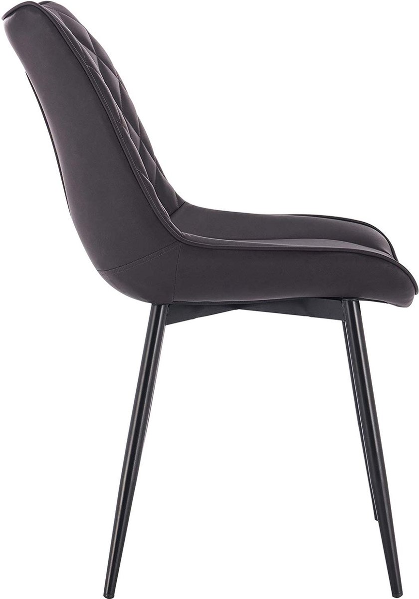 Moderne keukenstoel in Italiaans design van hout en ecoleer