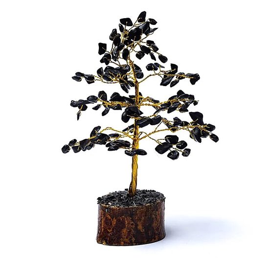 Edelsteenboom zwarte agaat 18cm