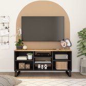vidaXL Tv-meubel Mangohout 100 x 33 x 46 cm - Massief mangohouten mediakast met opbergruimte en stabiele poten - Kast
