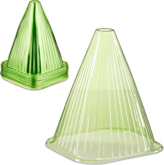 Chapeau pour plantes Relaxdays - lot de 32 - cloche pour plantes - protection des plantes - plastique