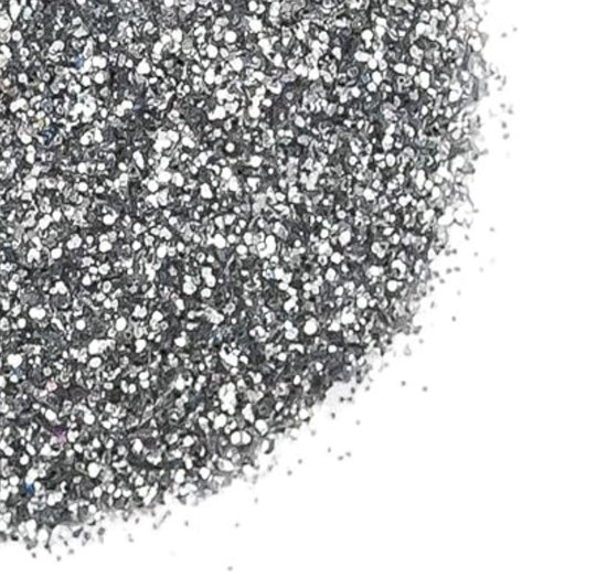 Foto: Glitter zilver glitter strooi glitter zilver zilveren glitters glitter poeder knutselen hoge kwaliteit 110 ml