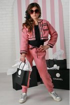 Coco pants set 3 delig broek top kinderkleding feestdagen holidays ooh lala couture pink roze handgemaakt maat 140