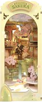 Boek Nook Kits Vallende Sakura-Boekenplank Inzet Dioramae Japanse Chinese Boekenplank Decoratie Cadeau Idee voor Leraren Professoren Vrouwen Mannen (TGB05)