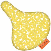 BikeCap Zadelhoes Yellow Fonts | Fietszadelhoes - Fietszadeldek - Stof en waterafstotend