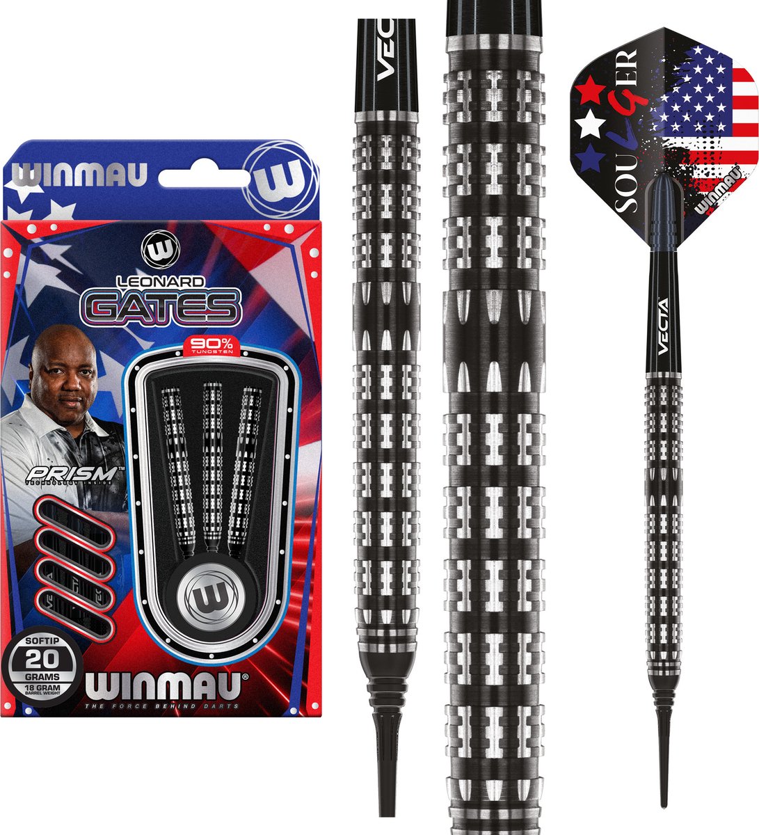 Winmau Leonard Gates 90% - Soft Tip Darts