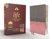 NIV Life Application Study Bible, Third Edition- NIV, Life Application Study Bible, Third Edition, Leathersoft, Gray/Pink, Red Letter