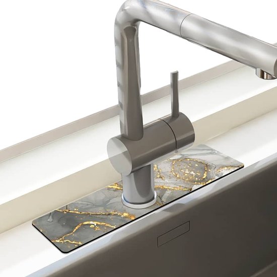 Foto: Brabantia sinkside afdruipmat microvezel 47 x 40 cm dark grey