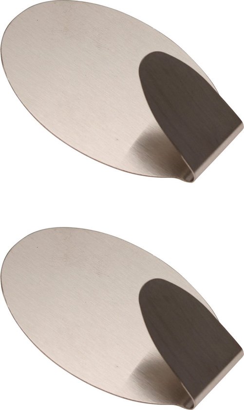 Borvat® | Zelfklevende stalen hangers, ovale vorm, 4 st