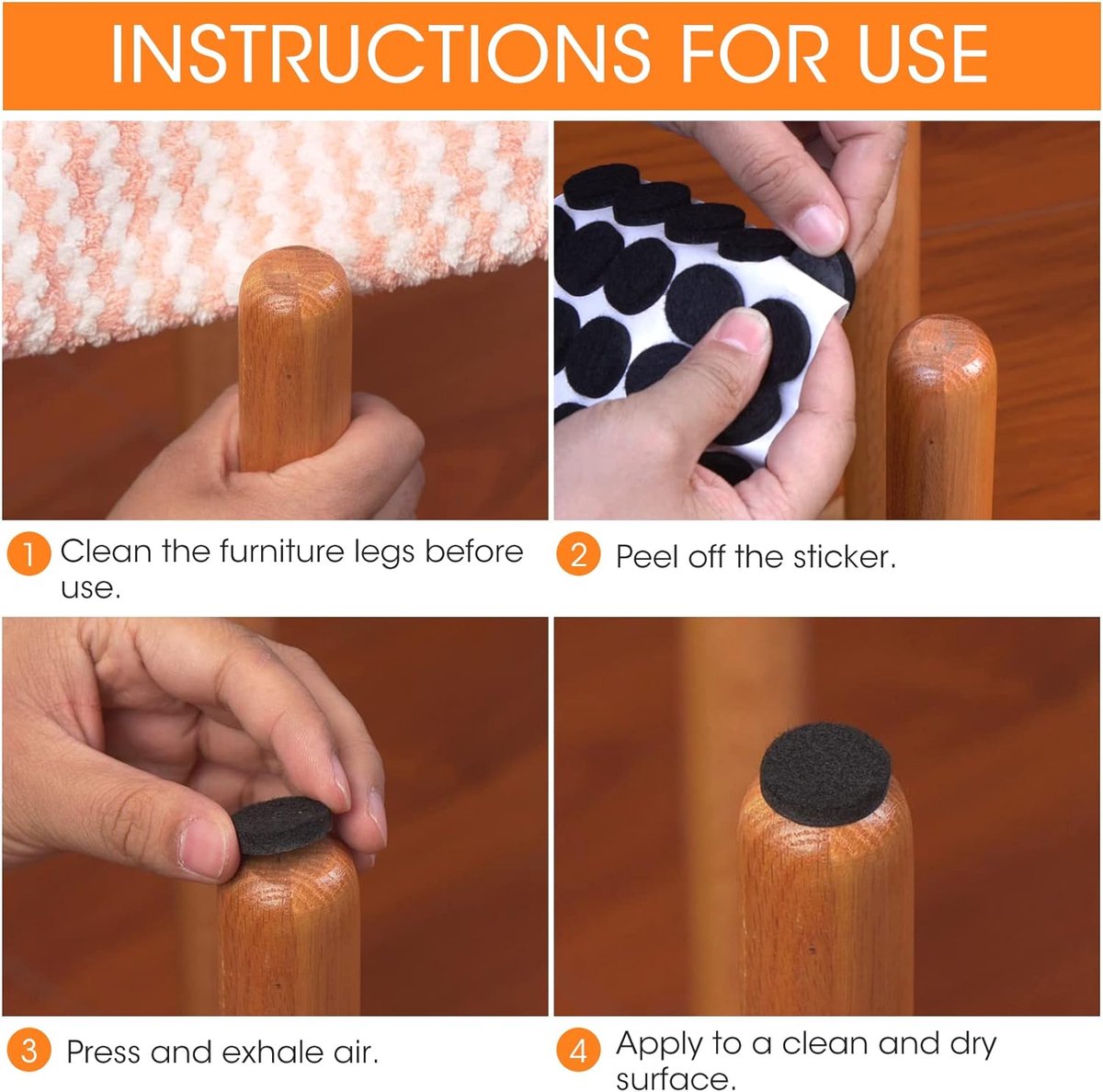 Meister , Assortiment De Patins En Feutre Autocollant, Marron