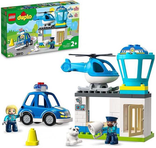 LEGO 10970 Duplo La Caserne et L'Hélicoptère des Pompiers, Jouet