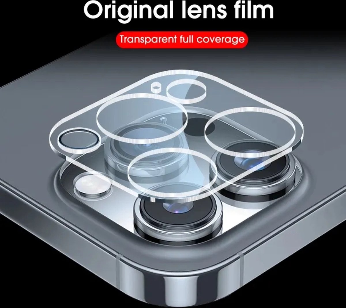iPhone 14 Pro / Pro Max volledig dekkend beschermglas Camera Lens Screen protector 2x
