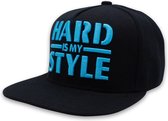 Snapback - Cap - Festival cap - Hardstyle - Hard is my style - Zwart - Blauw