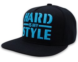 Snapback - Cap - Festival cap - Hardstyle - Hard is my style - Zwart - Blauw