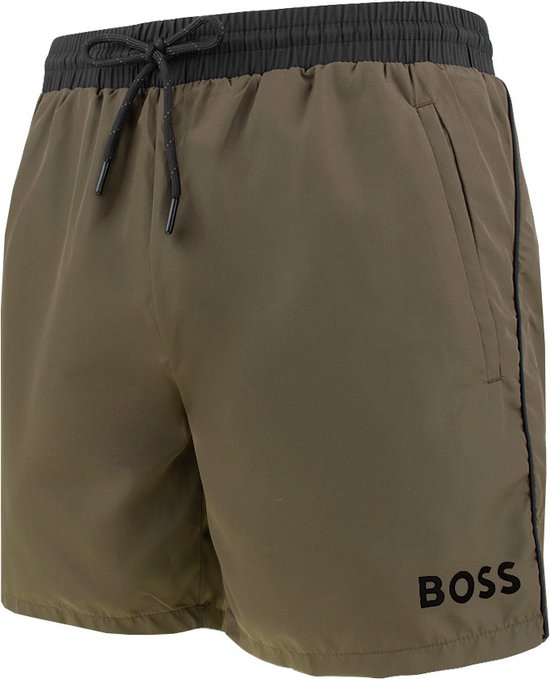 HUGO BOSS Starfish swim shorts - heren zwembroek - olijfgroen - Maat: XL