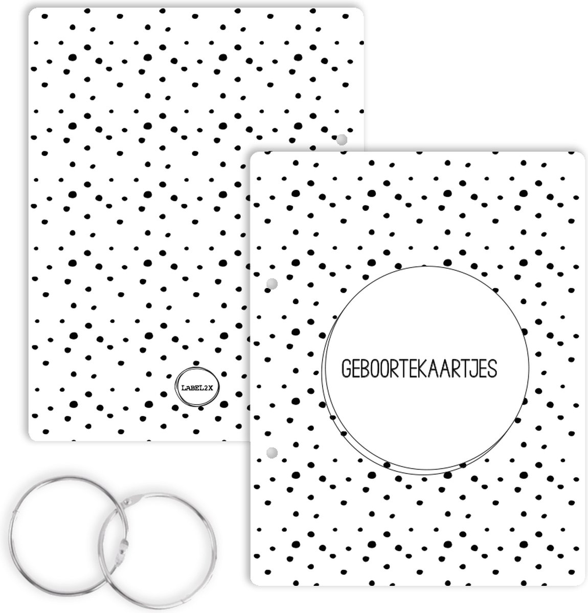Label2X - Bewaarbundel Geboortekaartjes Stipjes - A5