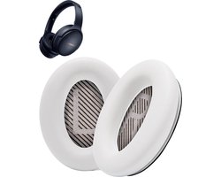 Mix Media oorkussens geschikt voor Bose QC 45 / QC SE - Koptelefoon oorkussens geschikt voor Bose Quietcomfort 45 wit