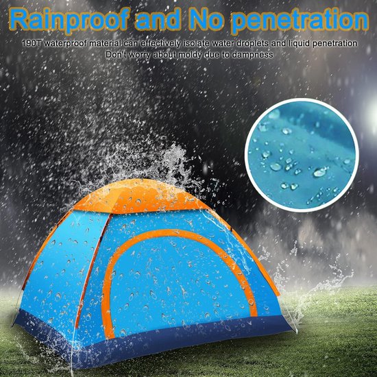 Werptent voor 2-3 personen, waterdicht, pop-up tent, automatisch, winddicht, campingtent, ultralicht, voor strand, outdoor, survival, festivals, reizen, wandelen, vissen van Glymnis — afbeelding 5