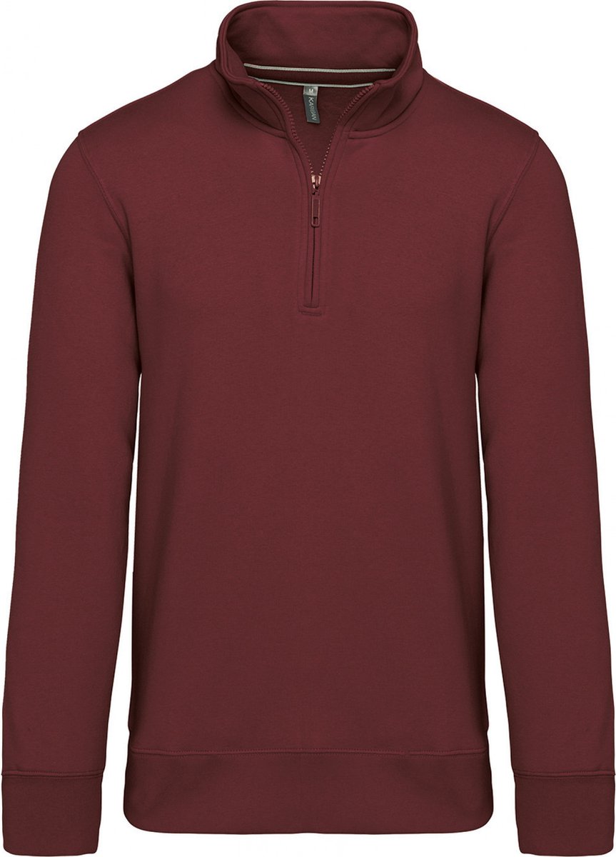 Kariban Sweater met ritshals K487 - Wine - 3XL