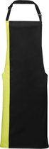 Schort/Tuniek/Werkblouse Unisex One Size Premier Black / Lime 65% Polyester, 35% Katoen