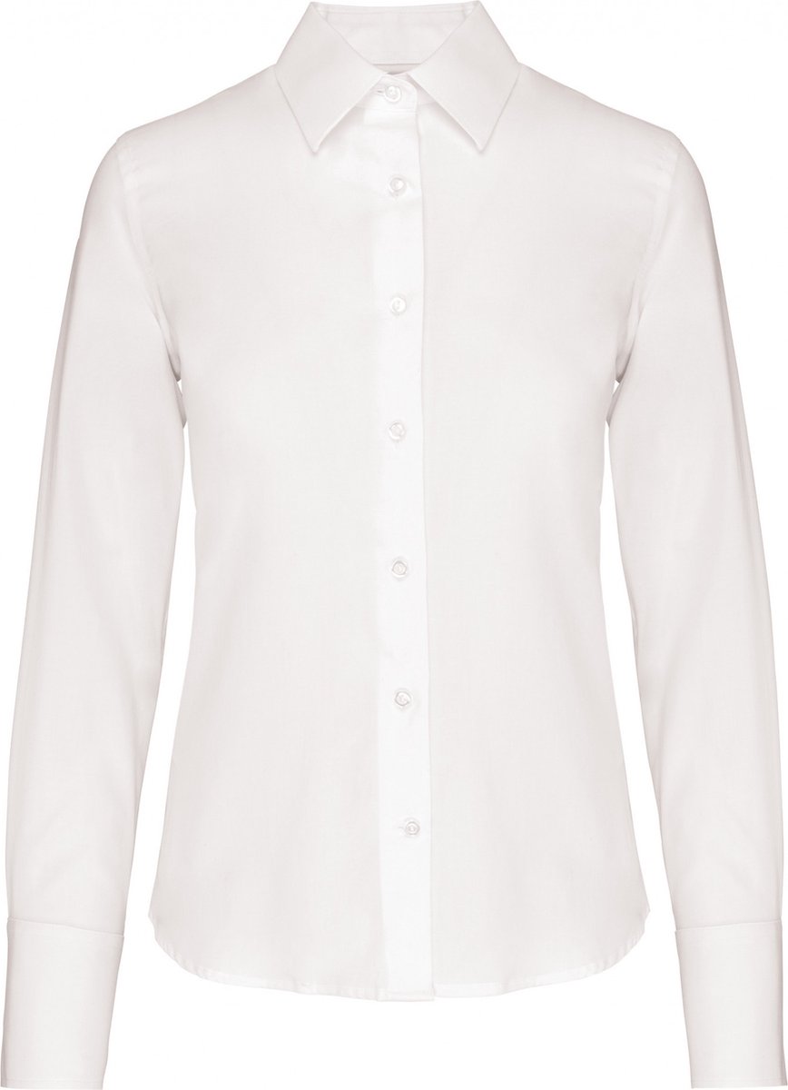 Kariban Dames non-iron blouse lange mouwen K538 - White - 3XL