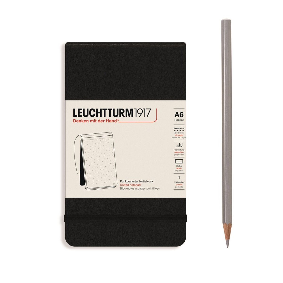 Leuchtturm Dotted Notepad A6 [zwart]