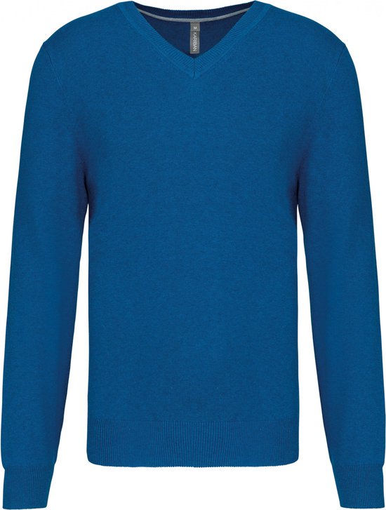 Chanyarn Heren 100% Merino Wol Trui 2025 Herfst Winter Klaar om te dragen V-hals Lange Mouwen Naadloze Gebreide Trui, marineblauw, S
