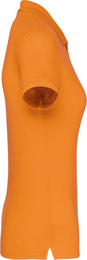 Polo Dames XL WK. Designed To Work Kraag met knopen Korte mouw Orange 65% Polyester, 35% Katoen