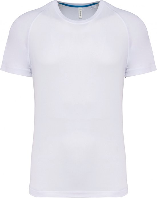 SportT-shirt Heren XS Proact Ronde hals Korte mouw White 100% Polyester